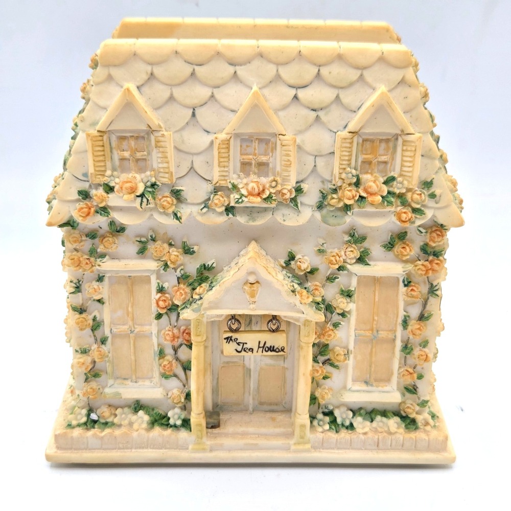 Ultra Rare Pfaltzgraff The Tea House Tea Rose Napkin Holder, Roses, Cottage Core